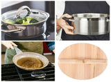 Wooden Wok Lid with Smooth Surface for Steam Retention and Easy Handling V1369-AZ3-W-20634