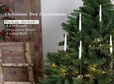 12-Pack Flameless Tapered LED Christmas Candles, Remote Control Timer Crystal Hook Decoration V1232-SDWYD-002