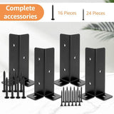 8 Pcs Supports of Poteau Reglables Noirs Pont, Convient for Pavillon Hand Courante and Balustrade V1237-MS-626-409