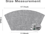 Homaxy Round Table Placemats Set of 6, Washable Wedge Shaped Faux Leather Table Mats and Terry V1258-DP02-F-147