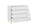 Sarantino Rocco Chest of Drawers in White CHE-103-02-WHG