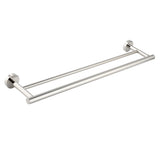 Polished Chrome 600mm Double Towel Rack Holder Stainless Steel Hanger Rail Kit V1233-6900360CR