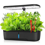 Hydroponics Plant Growing System 12 Pods Indoor Herb Garden Kit Led Light 4L Black V201-FDZ2412BL8AU