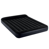 Intex Dura-Beam Classic Inflatable Queen Airbed Mattress with Pillow Rest Black 64143