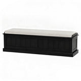 Artiss Storage Ottoman Blanket Box 140cm Fluted Black FUR-S-OTM-RTA-03-PB-BK
