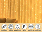 USB Powered 300 LED Curtain String Light with 8 Modes and Remote Control for Bedroom Party Wedding V178-14667