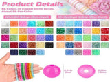 2800 6mm Glass Beads for Bracelets, 56 Colors Crystal Beads for Jewelry Making, Bracelet Making and V1366-AZ2-W-19383