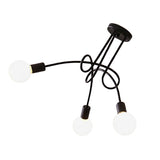 Modern Chandelier Ceiling Light Fixture Industrial Wrought Iron Study Bedroom Living Room Lamp Black V1294-YM0901-3119240086411