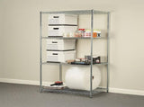 Modular Wire 120x45cm Steel Shelving Chrome With Fixed Legs For Garage Kitchen Or Retail V63-841021