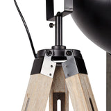 Havana Retro Large Tripod Floor Lamp Industrial Modern Adjustable Wood Frame Light V563-75092