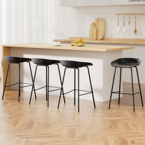 Artiss 4x Bar Stools Kitchen Counter Stools Metal BA-BB-BAR-8319-BKX4