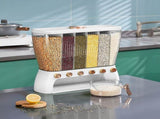 6 Grids Dispenser Storage Container Rice Cereal Beans Grain V63-842211