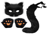 3 Pcs Set Festival Animal Mask Gloves Plush Animal Tail Handmade Beast Tail Cosplay Props V1294-YM0901-240810FB01-4