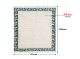 Greek-Inspired Wool Rug 165 Cream and Green RUG-165-CMGN