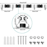 Stainless Steel Wall Mounted Broom Holder, Wall Mounted Broom Hanger With 4 Slots And 5 Hooks For V1188-MS-227-1668