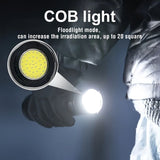 rechargeable LED, 6000mAh, 5 mode, COB tail light, camping V1102-124-51252-BLK-6000MAH