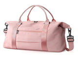 Waterproof Travel Duffle Bag with Trolley Sleeve Pink V1237-ZY-818-067
