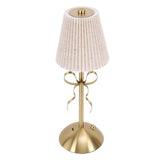 Fabric Bow Lamp Cordless Modern LED Bowknot Table Cute Nightlight Rechargeable for Bedroom V1294-YM0901-3119260000711