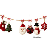 Cozy Christmas Fabric Garland, Christmas Decor, Winter Cedar Red Green Checkered Rustic, Wreath V1369-AZ3-W-13679