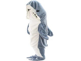 Shark-shaped sleeping bag blanket cartoon animal jumpsuit flannel men's and women's home clothes V1188-QQCC46-07093-1