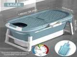 Folding Portable Bathtub Freestanding Spa , Large 148 cm V178-36991