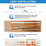 4 Pcs Double RV Refrigerator Bars Adjustable Fridge Tension Rods RV Refrigerator Kitchen V1369-AZ3-W-11806