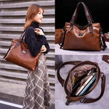 Classic Vintage PU Leather Handbag-Spacious Shoulder and Crossbody Tote for Women V888-ELOSUNG11541
