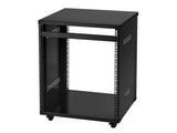 16U AV Rack, 90.7 kg Max Load Capacity, Home Recording Studio Rack with Lockable Caster Wheels, Open V952-LYSJJ16U18YCAXC9D001V0