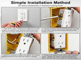 10Pcs Single Gang Outlet Box Extender Seamless Blending Effect Sturdy Enduring Build for Outlet V1366-AZ2-W-14983