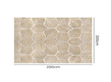 Marlow Floor Rug Soft Embossed Carpet Non Slip Plush Shaggy Rugs Leaf Pattern FR2041-200X230