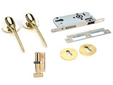 Mechanical Door Lock with Handle Set Modern Interior Bedroom Door AntiTheft Lock Kit V1294-YM0901-3114210070611