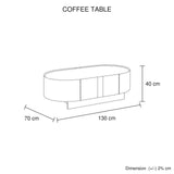 Coffee Table MDF Board Melamine Interior Ample Storage in Dark Walnut colour V43-CT-VNS