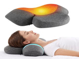 Livemor 2-in-1 Neck Massager Pillow with Heat, Memory Foam Cervical Support for Relief, 3-Speed NECK-MASSAGER-PL01-GY