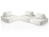 Artiss 3 Floor Sofa Lounge Chair with Pillow SBED-K-FLD01-3S-WH
