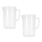 White Plastic Measuring Cups Set, 3000ml Capacity, Accurate Transmission Fluid Measurement, and Easy V1369-AZ3-W-13131
