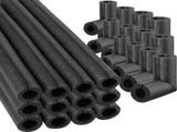 8 Pack Elbow Pipe Insulation Foam Tube Outdoor Wrap Black Covers Tubing Water for Winter Irrigation, V1259-DP01-A-1153