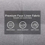 Sarantino 3 Seater Linen Couch Sofa Bed Lounge Futon - Light Grey SOFA-M2490-LNN-LGY