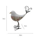Glamorous Bird w Floral 33cm V637-40495BRD