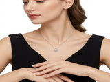 Elegant Four-Leaf Clover Moissanite Pendant Necklace in Sterling Silver Dazzling 37-Stone Sparkle V1341-ZY-8ZFAER89-MOISSANITE-PREMIUMS925