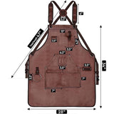 Woodworking Apron for Men, Shop ApronCanvas Work Apron with 9 Tool Pockets, Heavy Duty Wood Working V1192-AZ-W-2789