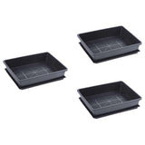 3 Sets Plastic Germination Nursery Pots for with Drainage and Plant Breathing Black V1369-AZ3-W-20025