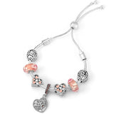5 pcs Bracelet - Adjustable Cubic Ball Bracelet - Crystal Slider Bracelet for Women - Bracelet V1369-AZ3-W-04231