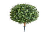 Artificial Topiary Boxwood Trees with Ground Spike, 2 Set 559mm Faux Shrubs & Bushes Potted Plants, V952-DDMJCRGXJHYMH3FA0001V0