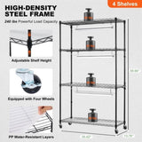 VEVOR Plant Stand with Grow Lights 4 Tiers 90W 150 cm Tall Plant Grow Shelf V952-GNZWJ150CM90W4H6VV3