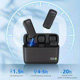 Wireless Lavalier Microphone Set 2.4G Wireless Instant Connection, DSP Smart Noise Reduction, V1232-WXLJMKF001