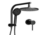 Cefito 9'' Rain Shower Head Set Handheld Round High Pressure Mixer Tap Chrome SHOWER-A1-RO-9-BK-MIXER-RO