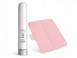 White Cordless Mini Hair Straightener and Pink Curler and Heat Resistant Silicone Storage Mat - 3 V888-ELOSUNG56169-3