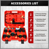 18PCS Radiator Pressure Tester Coolant Purge Refill Vacuum Cooling System Kit V465-86635