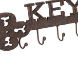 Cast Iron Trendy Wall Hanging Key w 5 Hooks 31cm V637-06973KEY