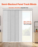 VEVOR Panel Track Blinds Extendable Track 116 cm to 218 cm W Trimmable Gray V952-MBGDBYCW4588QV93OV0